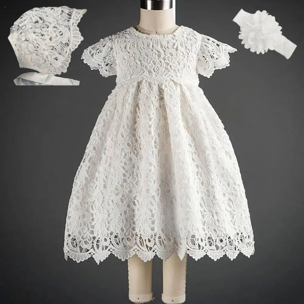 Vestido para Bebê Menina Hetiso de Manga Longa – Vestido de Festa/Baile para Primeiro Aniversário, Batizado e Daminha de Honra.