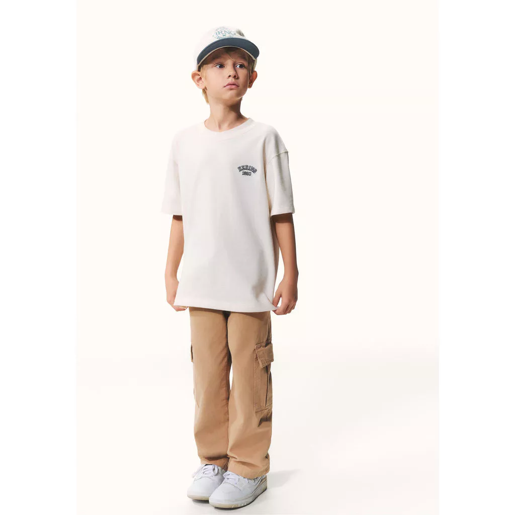 Camiseta Infantil Menino Oversized Bordada